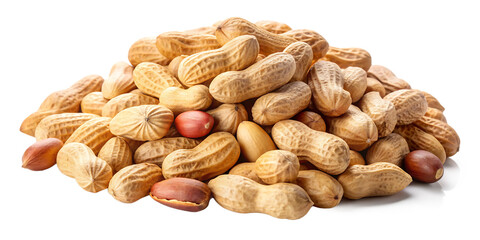 Obraz premium Peanuts isolated on white background PNG