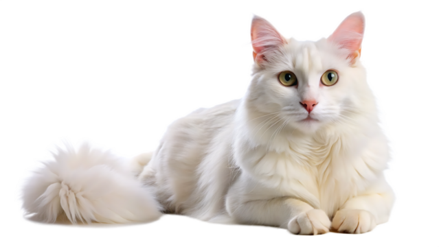 Turkish angora  isolated on white background PNG