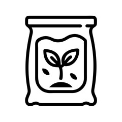 Seed Bag Icon Representing Planting Material Supply and Agricultural Resources