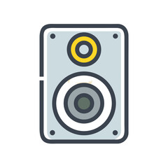 Subwoofer Speaker Icon Representing Audio Output and Low-Frequency Sound System