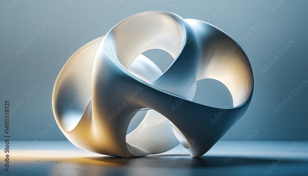Aufkleber sculpture displayed in modern gallery with natural light illuminating its intricate design during th