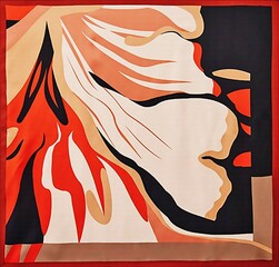 Multi color Pucci inspired composition for scarves and other textile products