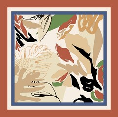 Multi color Pucci inspired composition for scarves and other textile products