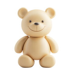 Minimalist Teddy Bear on transparent background