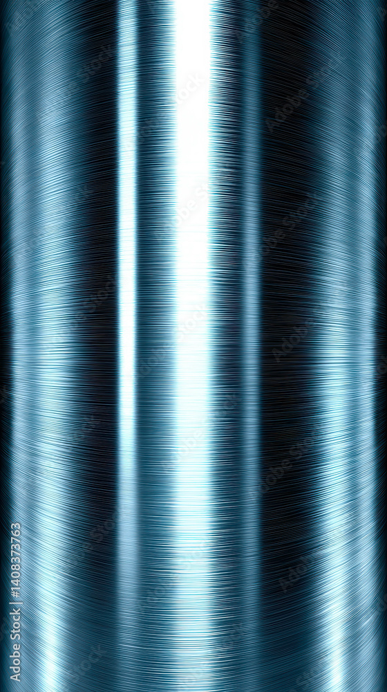 Poster Shiny metallic chrome surface with gradient details makes a stunning backdrop