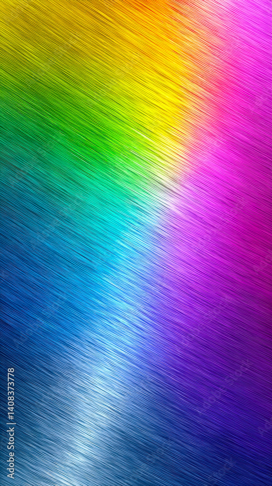 Poster experience the brilliance of reflective chrome with a captivating rainbow gradient
