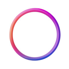 Minimalist Gradient Circle on transparent background