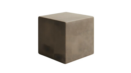 Fototapeta premium 3D Rendered Cube with Textured Surface on Black Background for Design and Art Projects