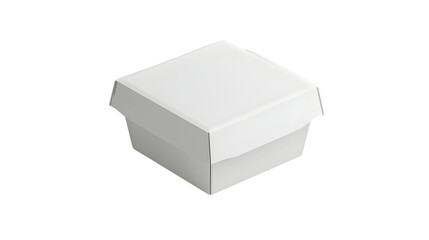 Fototapeta premium A minimalist white box on a black background ideal for packaging design product mockups and