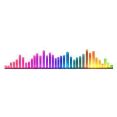 Fototapeta premium Prismatic Equalizer Bar on transparent background
