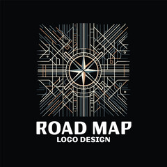 Fototapeta premium Road Map Vector Logo Design