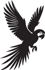 Obraz premium Parrot silhouette vector EPS