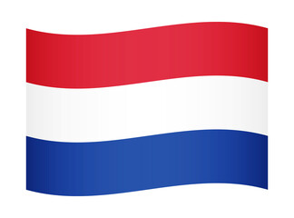 Fototapeta premium Netherlands wavy flag illustration. Waving flag of Netherlands transparation png