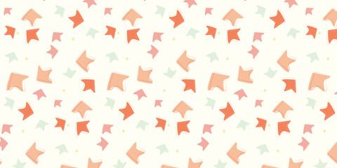playful scatter seamless pattern with duck footprints in soft color. repeat background design for textile, wallpaper and other