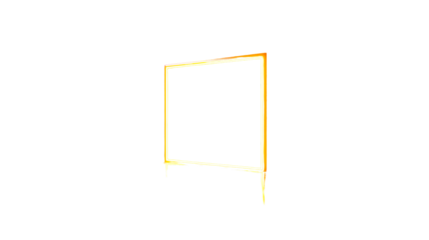 Abstract Geometric Frame Minimalist Yellow Outline on Black Background for Design and Art Proj