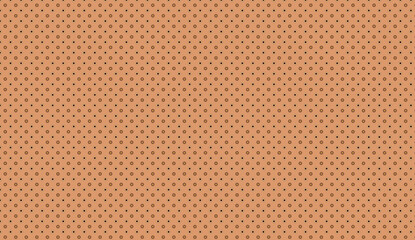 Seamless pattern of small black dots on a textured brown background creating a simple yet visually appealing design, ideal for various backgrounds and decorative purposes