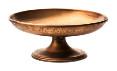 Church Offering Plate for Religious Donations - Isolated on White Background