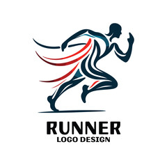 Runner Vector Logo Design