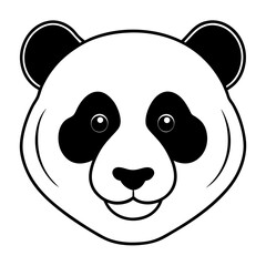 Cute panda head vector – perfect for logos, prints, stickers, and digital art projects.