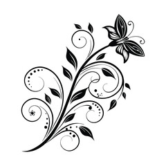 Floral & Plant Silhouette Vector illustration