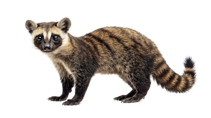Civet for Exotic Wildlife and Nature Decor - Isolated on White Background