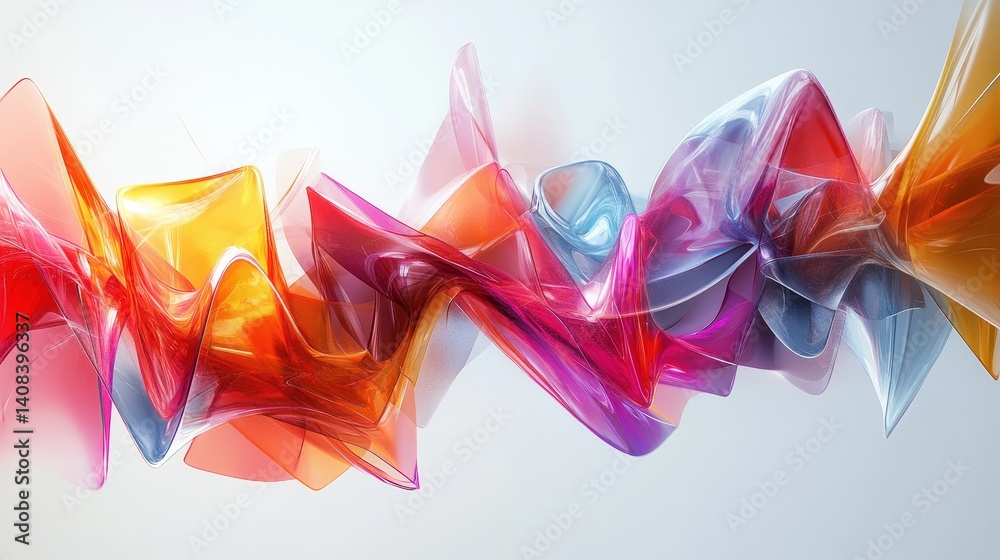 Poster Vibrant abstract design featuring swirling colors blending seamlessly in a dynamic composition