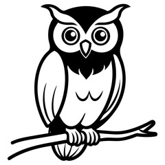 vector illustration of a owl