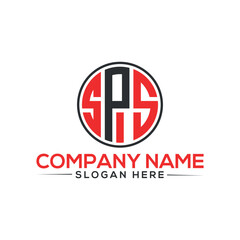 sps Letter modern Logo Vector Design. Minimal sps logo template background in illustrator.