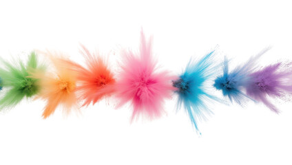 Abstract Colorful Powder Explosions
