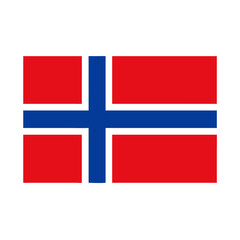 Fototapeta premium Norway flag icon design in red, blue, and white colors 