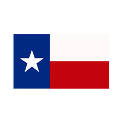 Texas flag icon vector illustration in blue, white, and red  