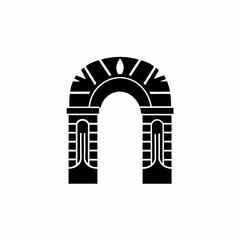 creative details Roman Arch Icon Vector Illustration