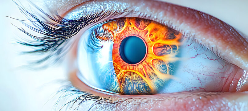 Strabismus amblyopia treatment diagram of eye muscle correction and optic nerve pathway