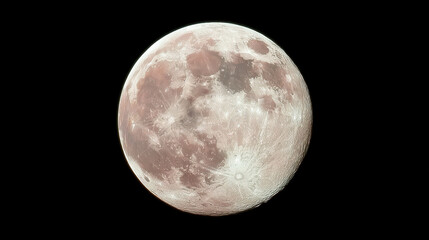 Obraz premium Spectacular pink moon illuminating the night sky over peaceful landscapes in a tranquil evening
