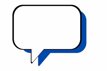 Blue speech bubble icon 