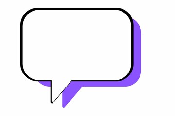Purple speech bubble icon
