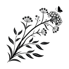 Floral & Plant Silhouette Vector illustration