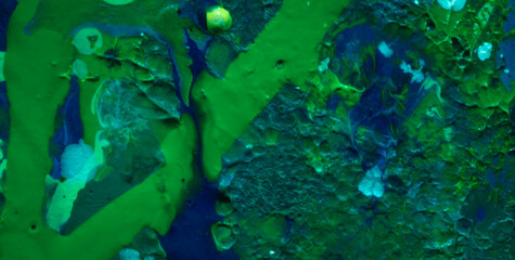 A Vibrant Colorful Painting with Grunge and Water Textures