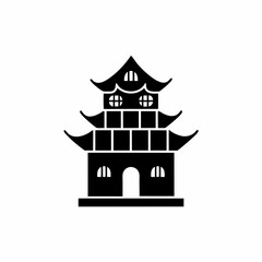 Obraz premium creative details Pagoda Icon Vector Illustration