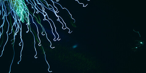 A Painting Blending Water, Light, and Dirty Parchment Textures