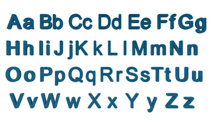 Blue 3D letters with transparent background
