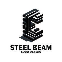 Steel Beam Vector Logo Design