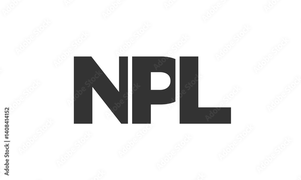 Fototapete NPL logo design template with strong and modern bold text. Initial based vector logotype featuring simple and minimal typography. Trendy company identity.