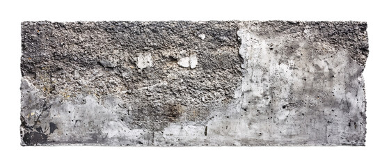 Concrete Wall for Industrial and Urban Decor - Isolated on White Background
