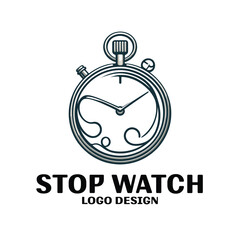 Stopwatch Vector Logo Design