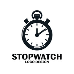 Stopwatch Vector Logo Design