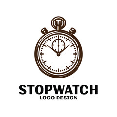 Stopwatch Vector Logo Design