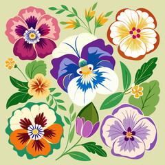 seamless floral pattern Vector icon illustration silhouette Graphics design white background