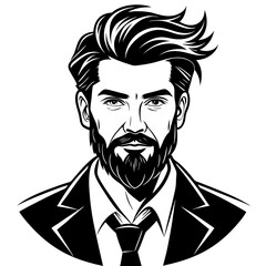 angry businessman cartoon vector illustration of a woman with a bell