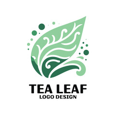 Tea Leaf Vector Logo Design